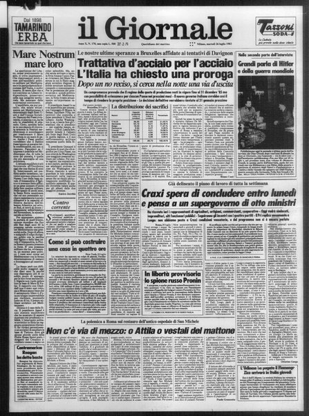 Il giornale : quotidiano del mattino